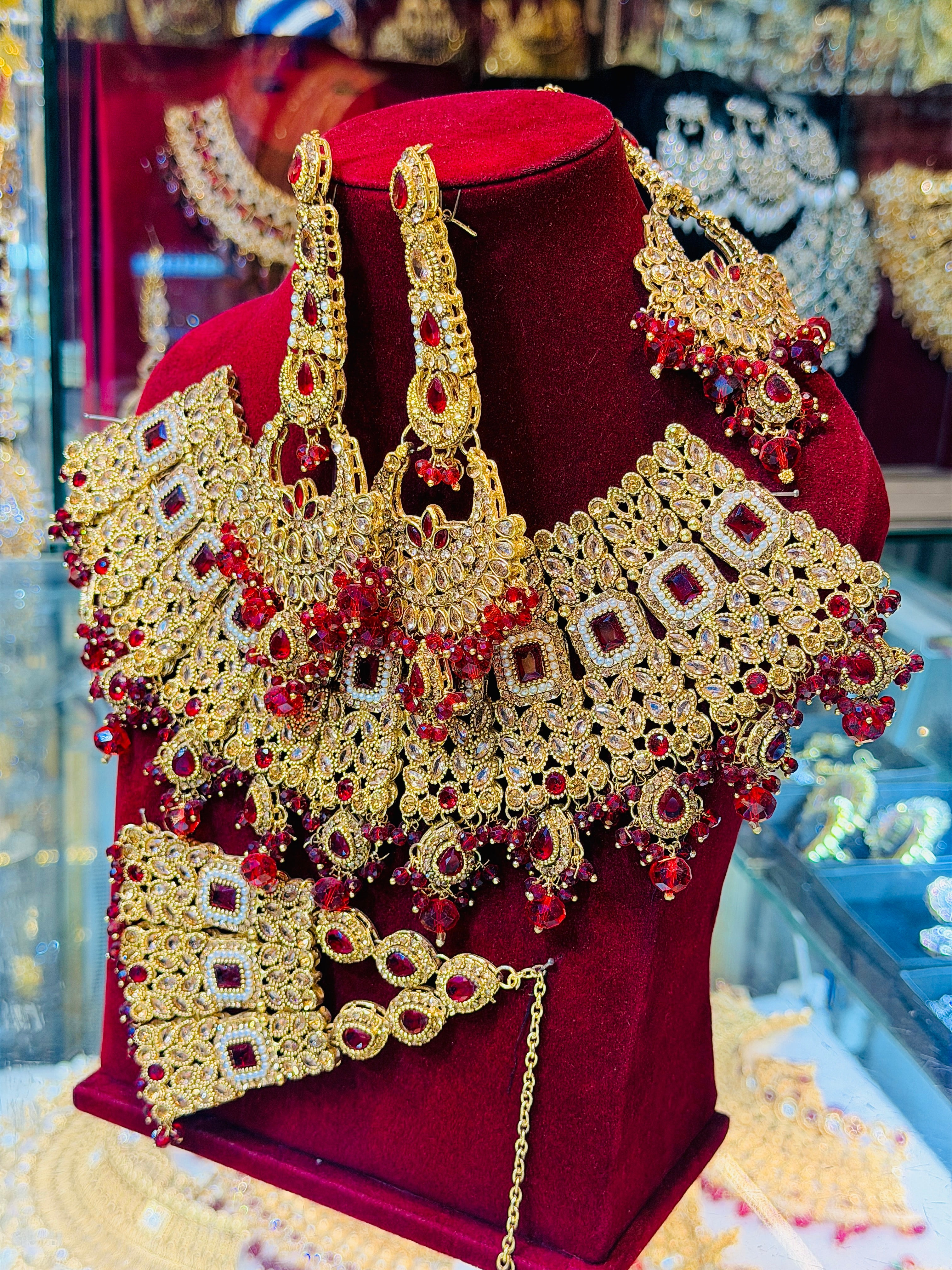 Red Colour Bridal Set