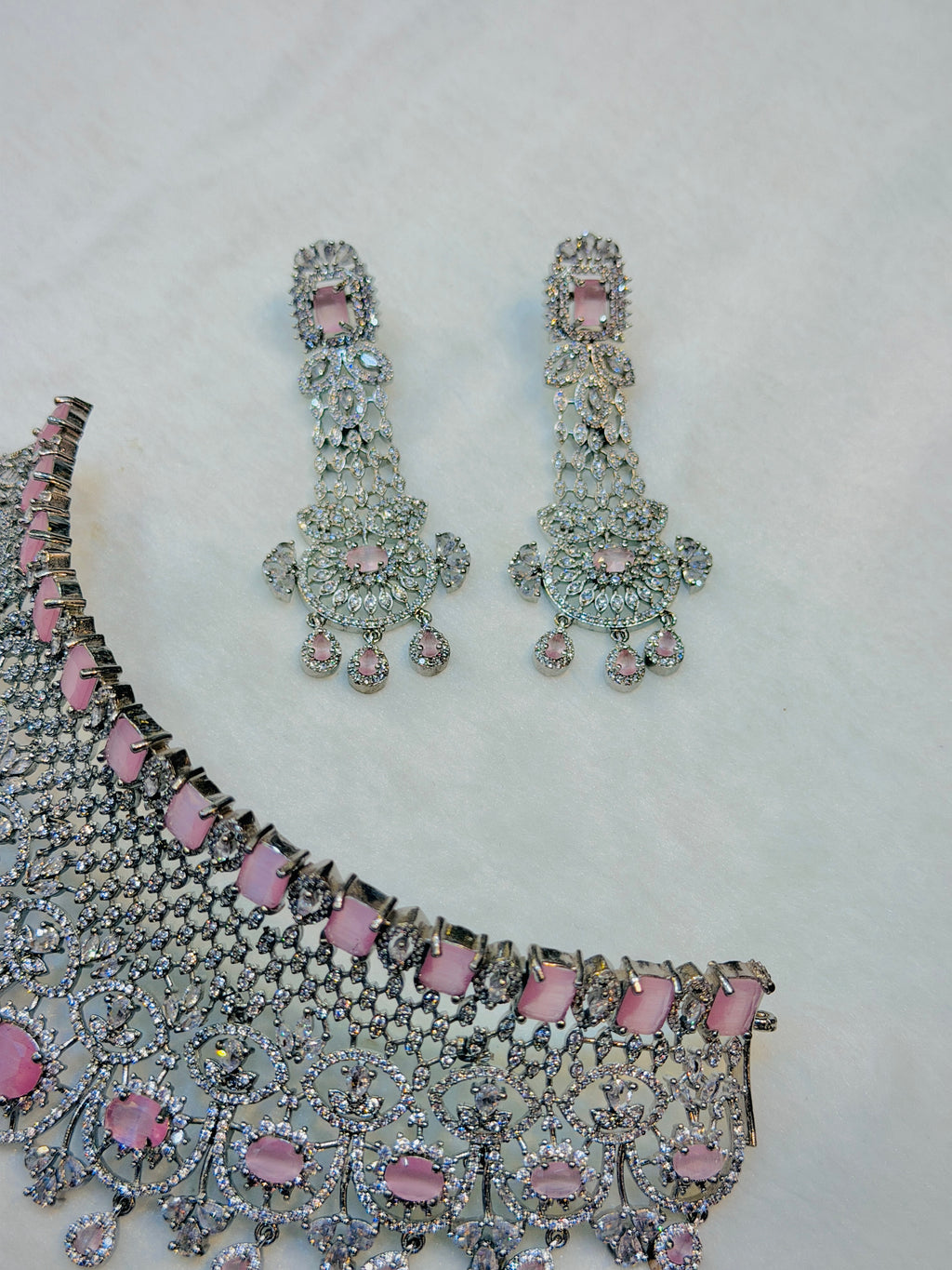 Pink One Carat Collar Set