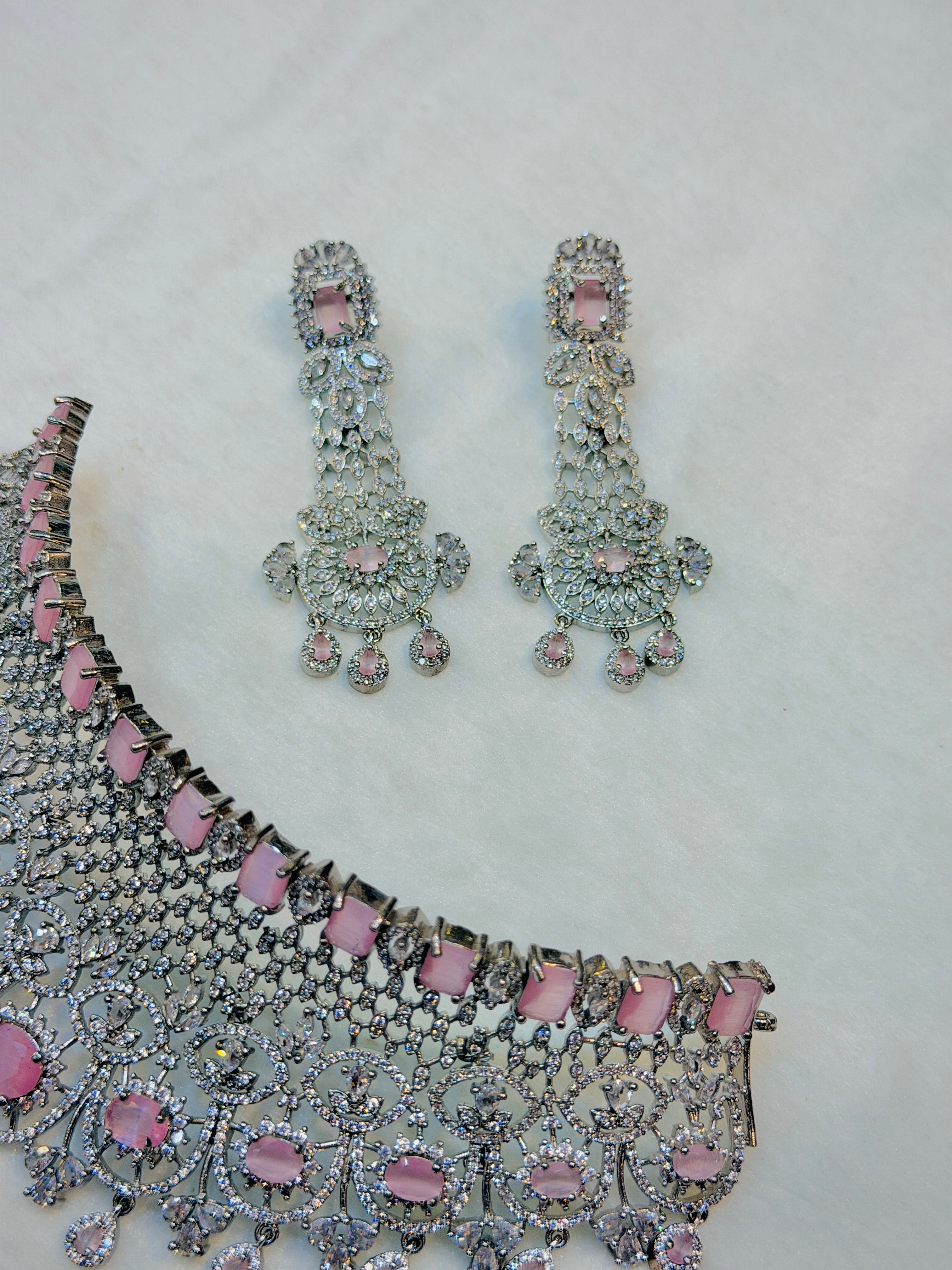 Pink One Carat Collar Set