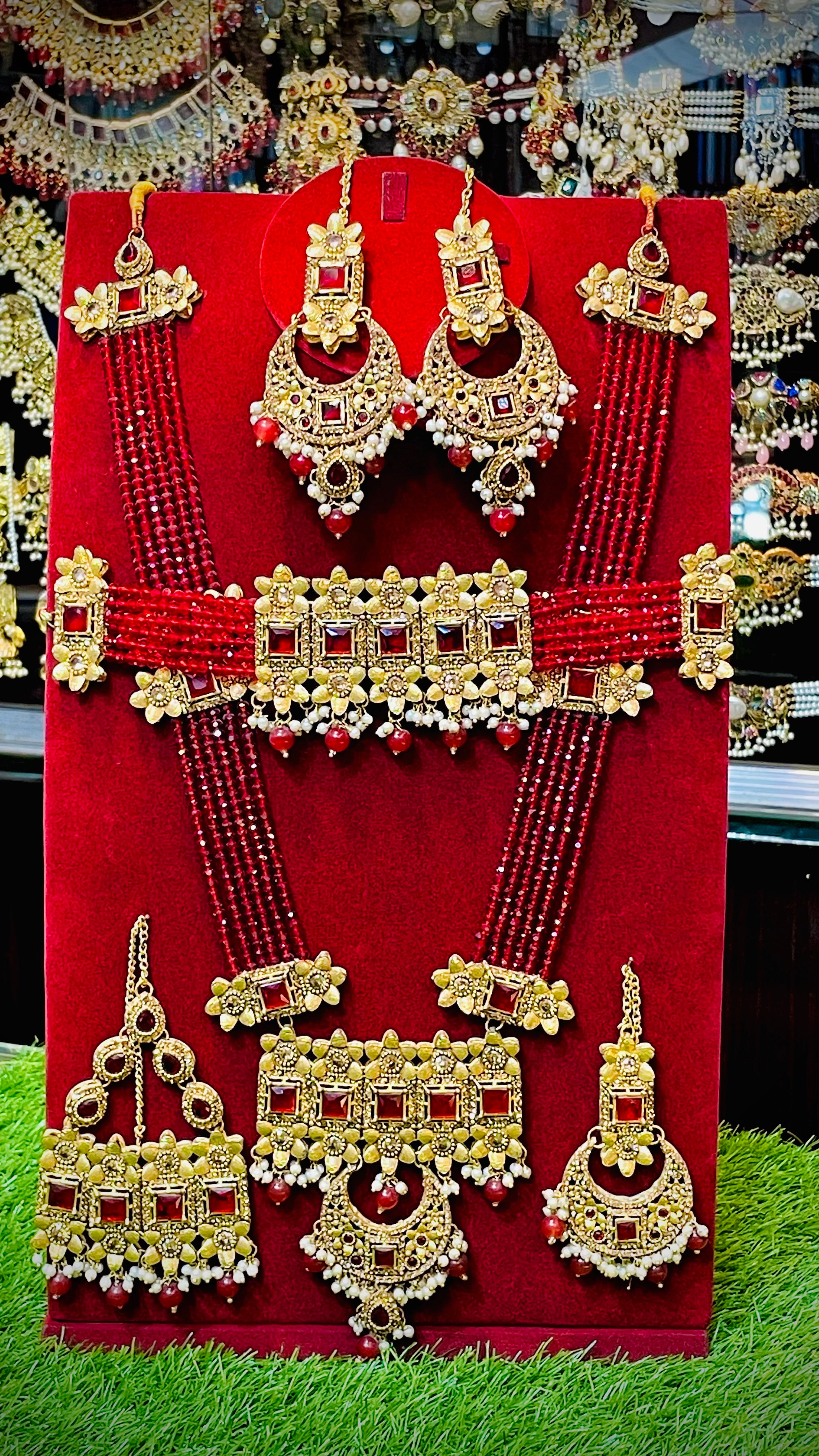 Red Colour Bridal Set