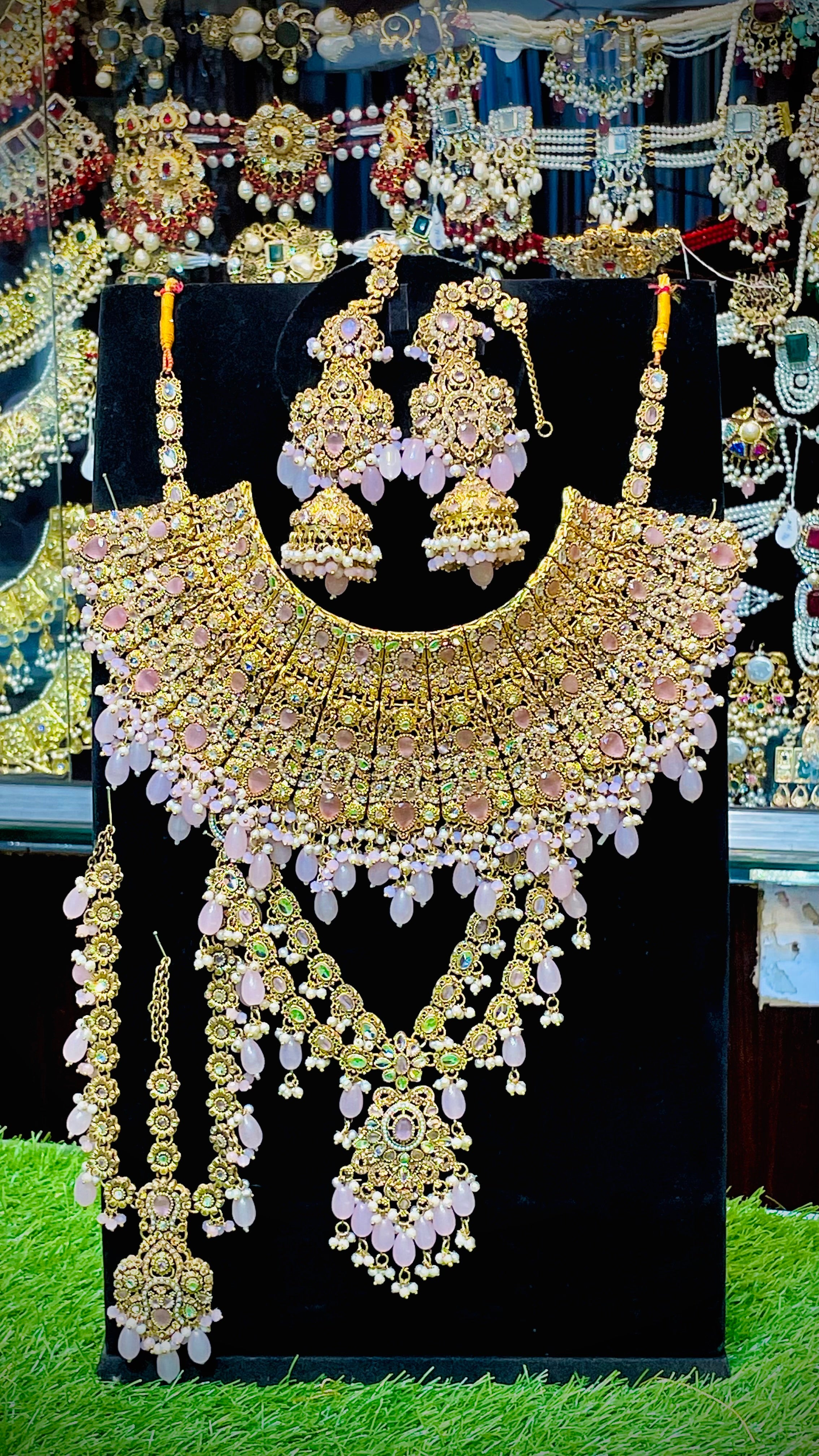Pink Colour Bridal Set