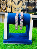 Pink stone karha bracelet