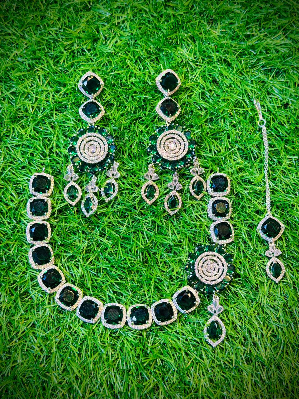 One Carat, Circle Design Necklace With Color Options