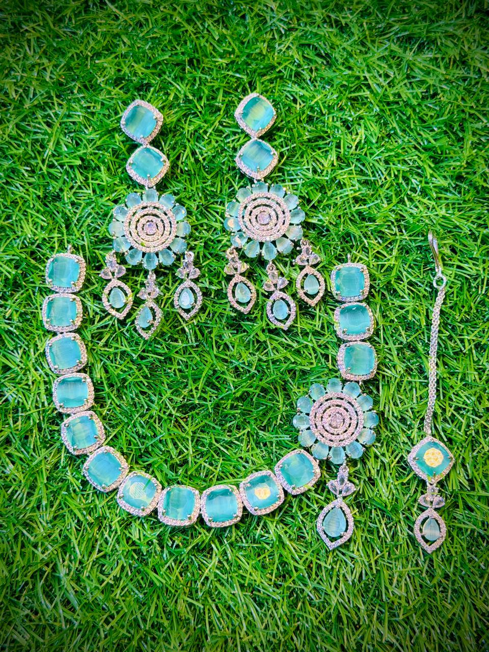 One Carat, Circle Design Necklace With Color Options
