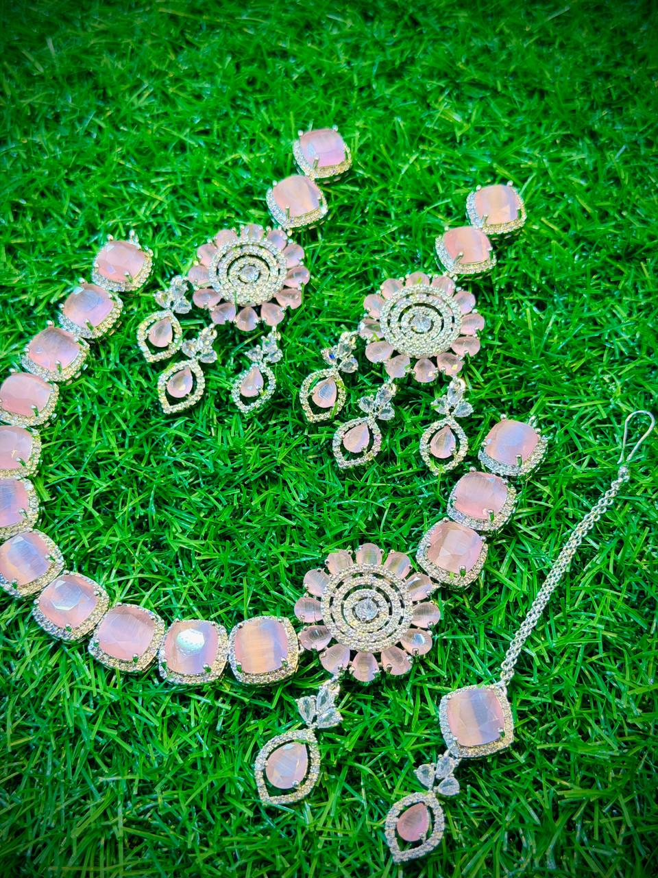 One Carat, Circle Design Necklace With Color Options