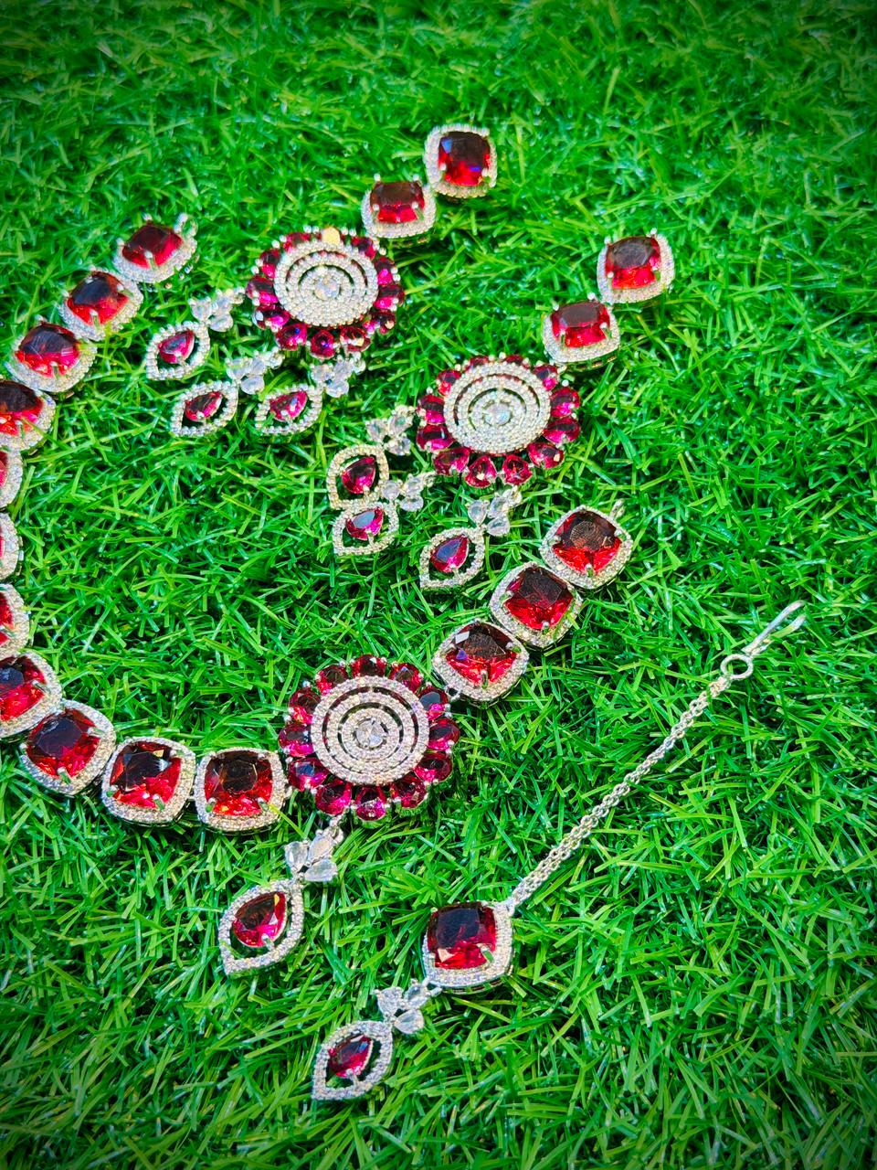 One Carat, Circle Design Necklace With Color Options