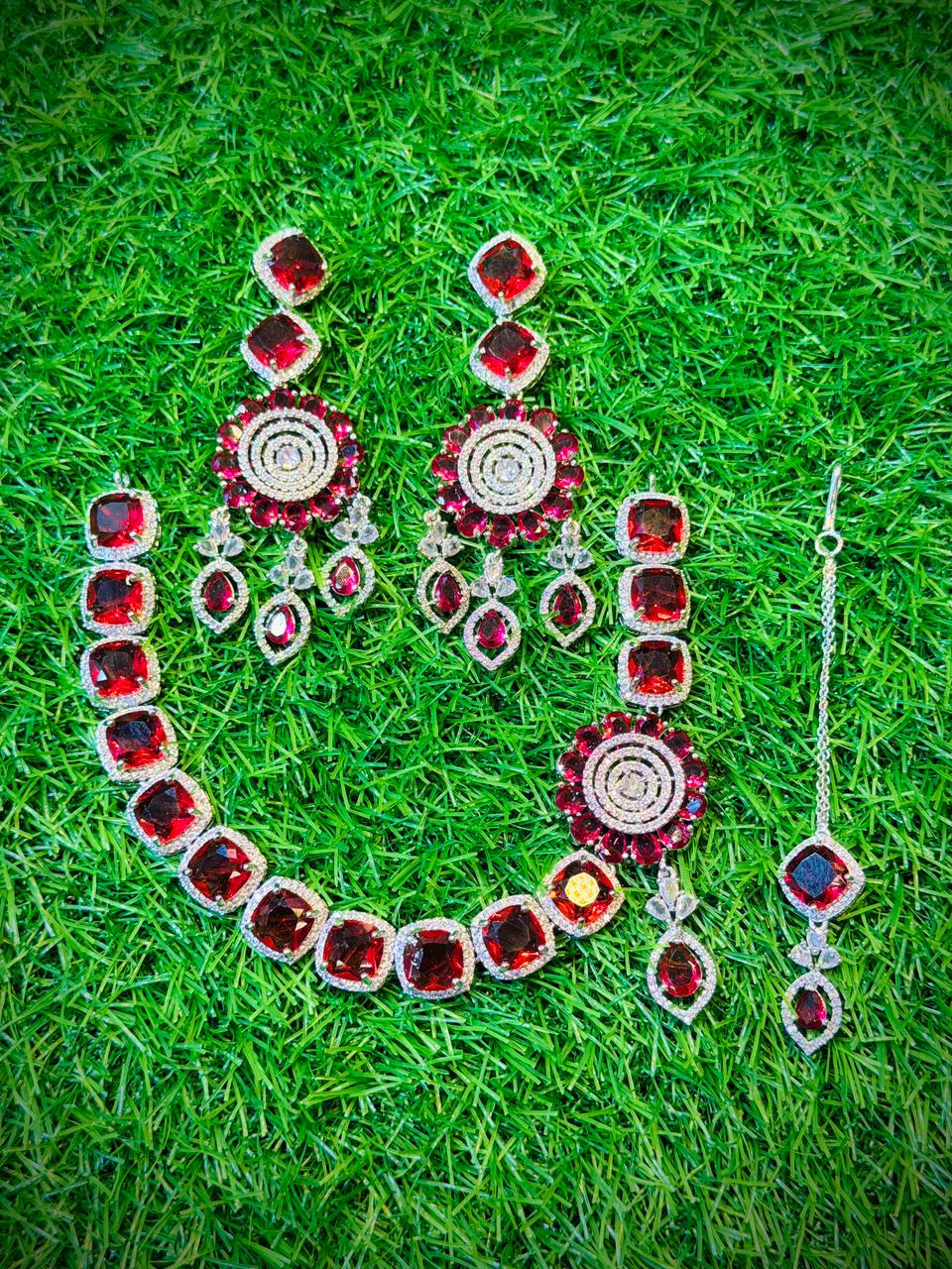 One Carat, Circle Design Necklace With Color Options