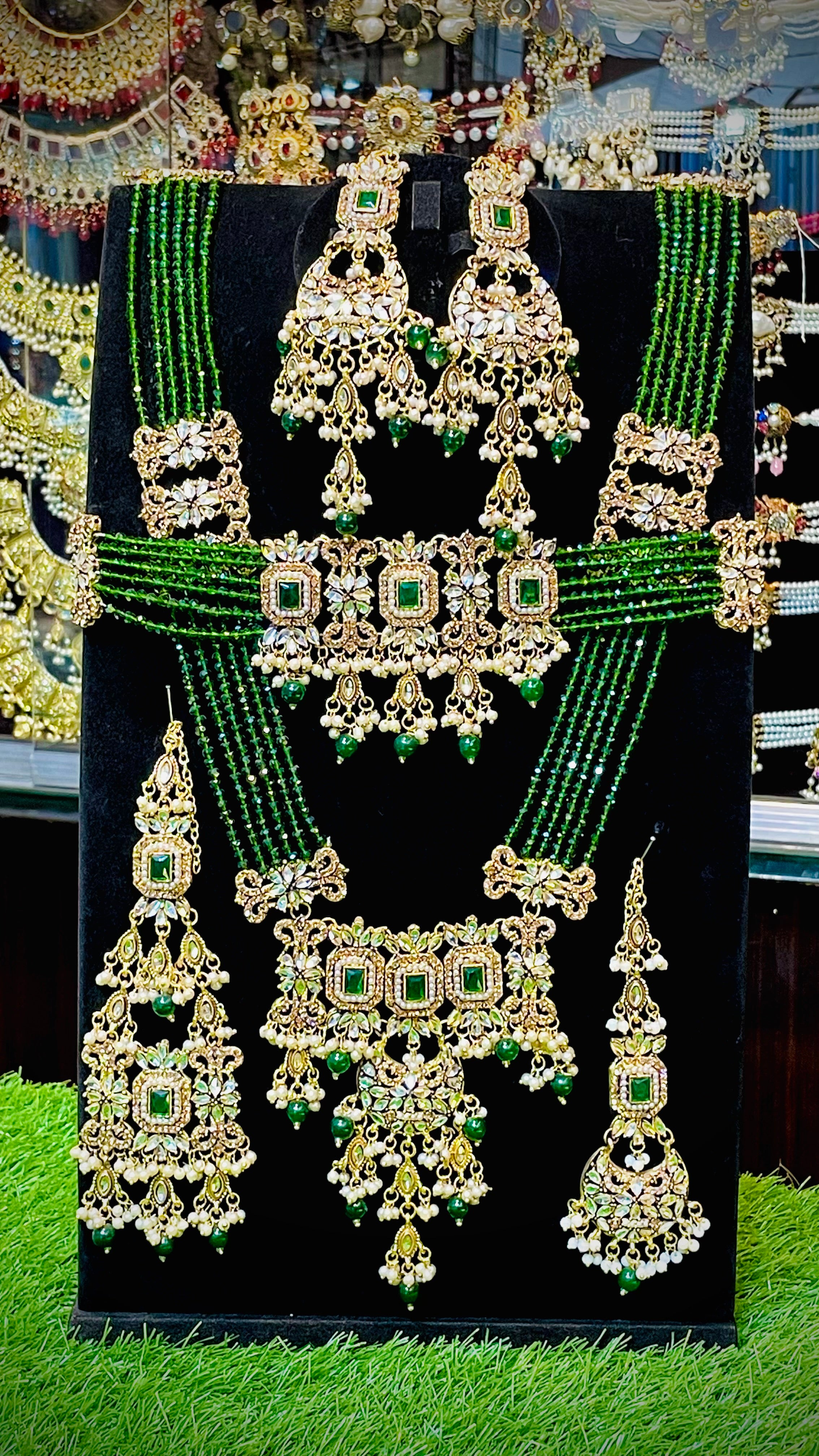 Green Colour Bridal Set