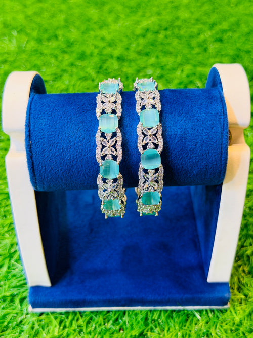 Cyan stones karha bracelet