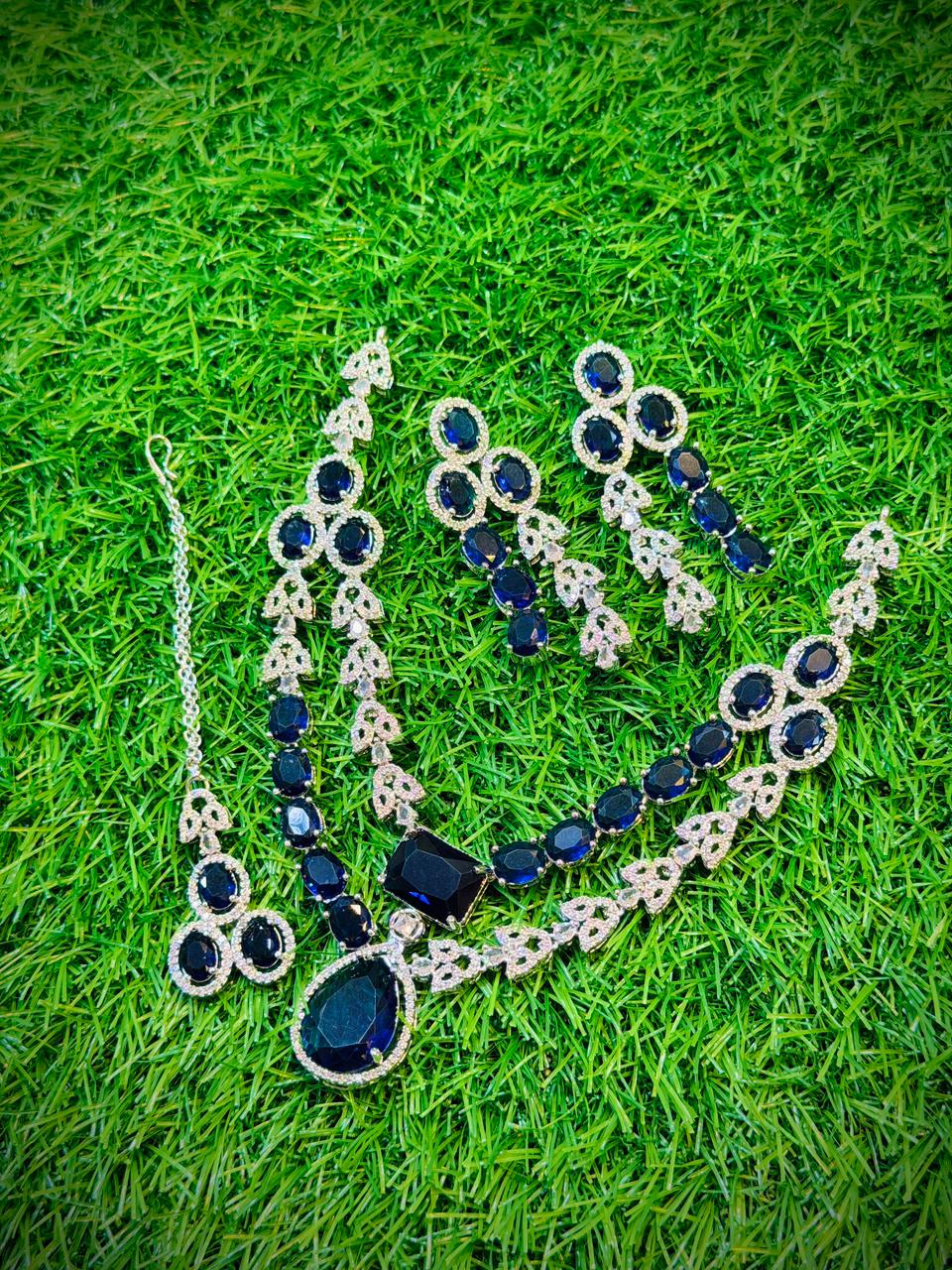 One Carat, 2 Layer Square Stone Necklace With Color Options