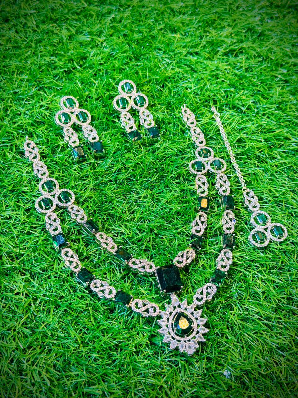 One Carat, 2 Layer Stylish Necklace With Color Options