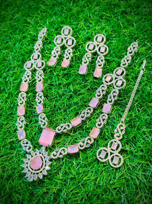 1Ct 2 Layer Stylish Necklace With Color Options