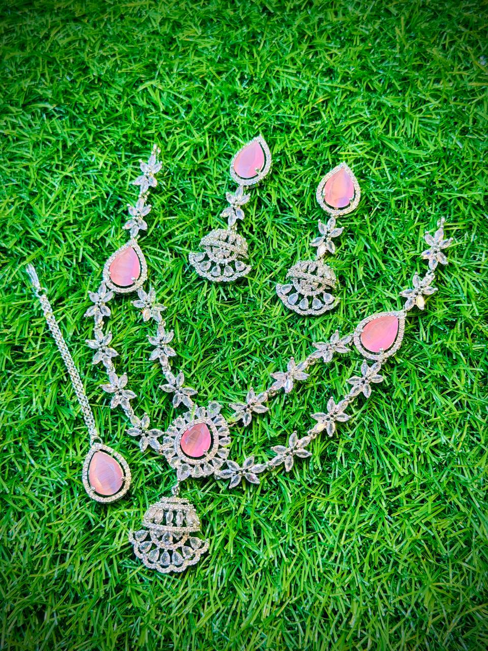 One Carat, 2 Layer Necklace With Color Options