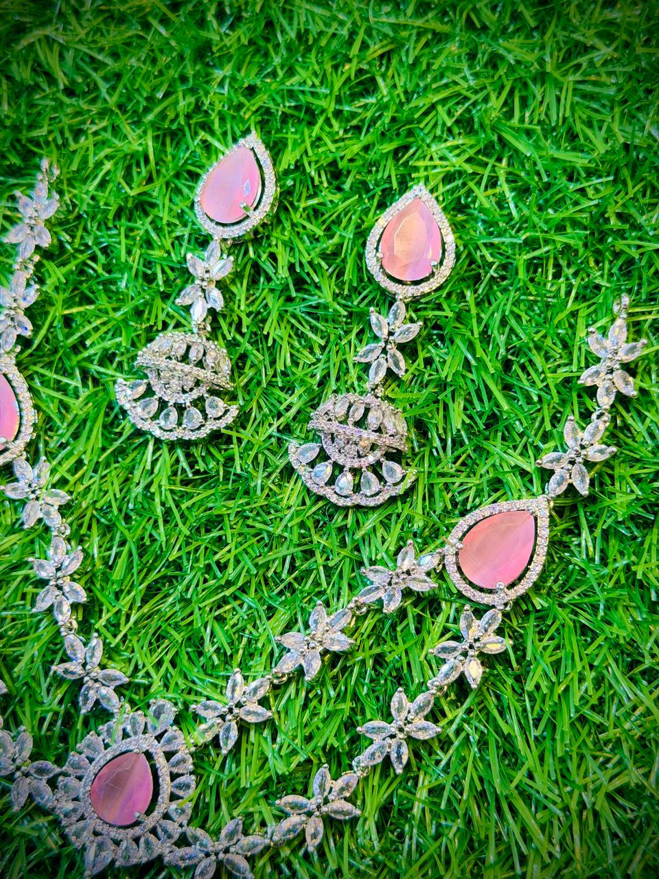 One Carat, 2 Layer Necklace With Color Options