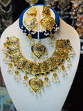Kundan Necklace Set (Leaf Design)
