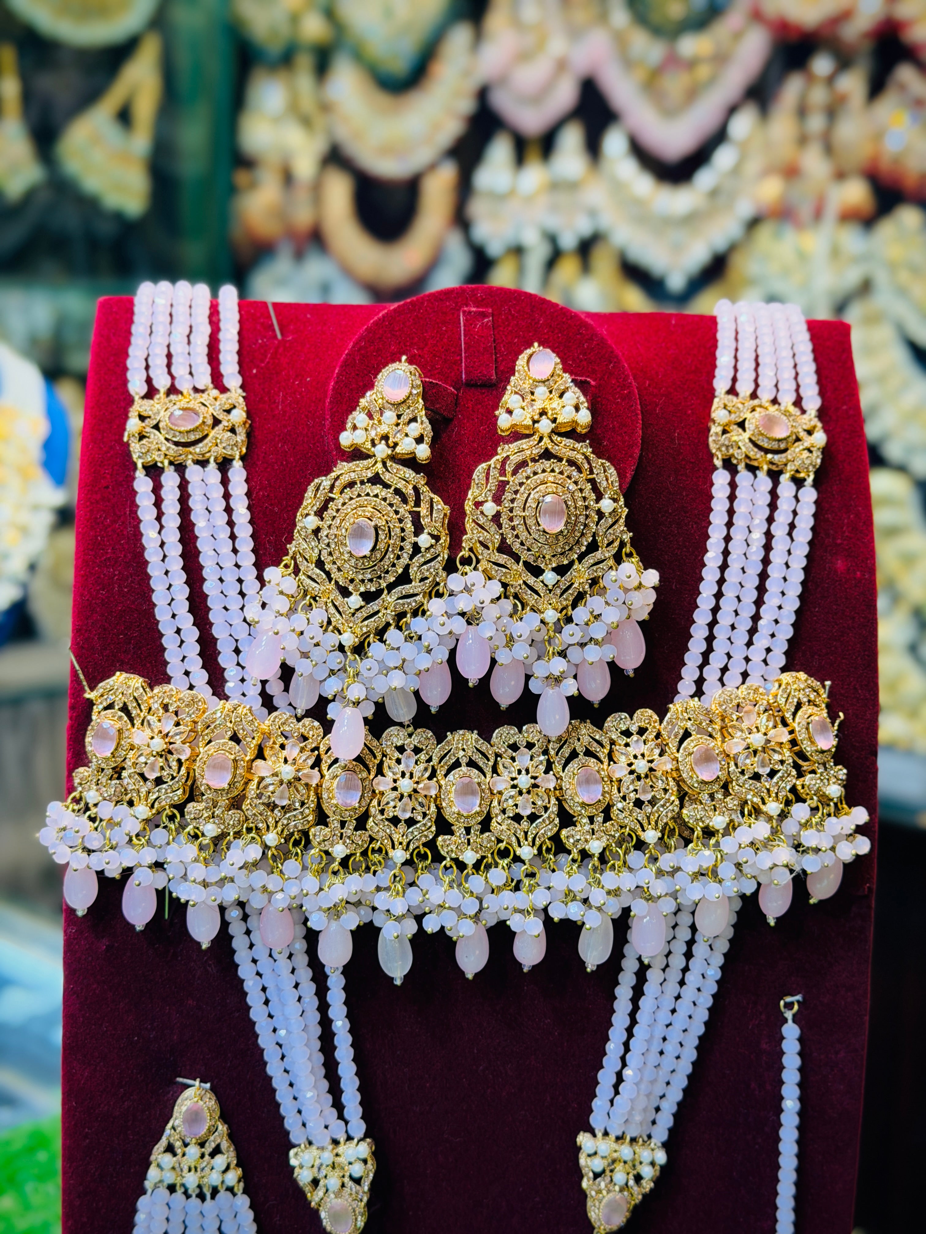 Pink Colour Bridal Set