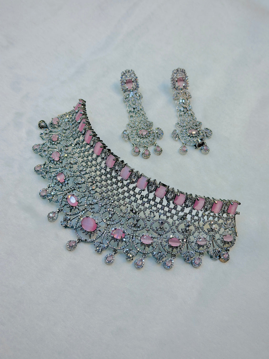 Pink One Carat Collar Set