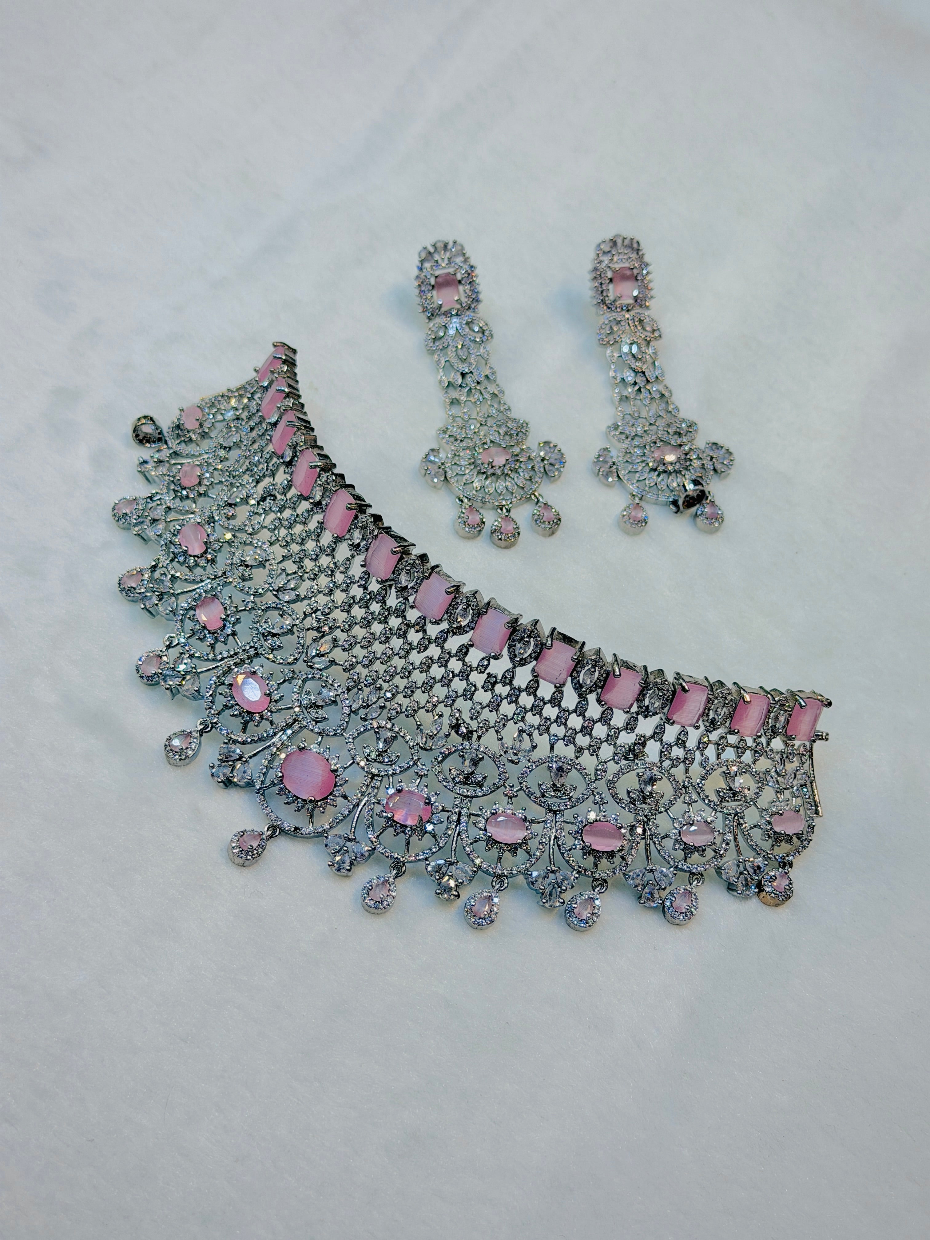 Pink One Carat Collar Set