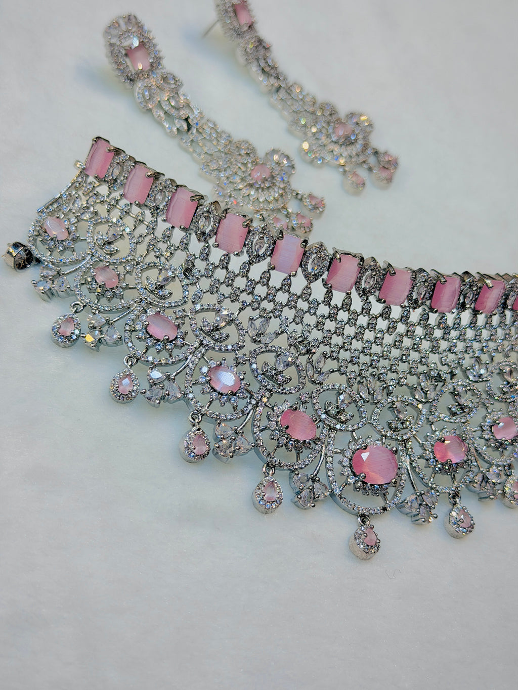 Pink One Carat Collar Set