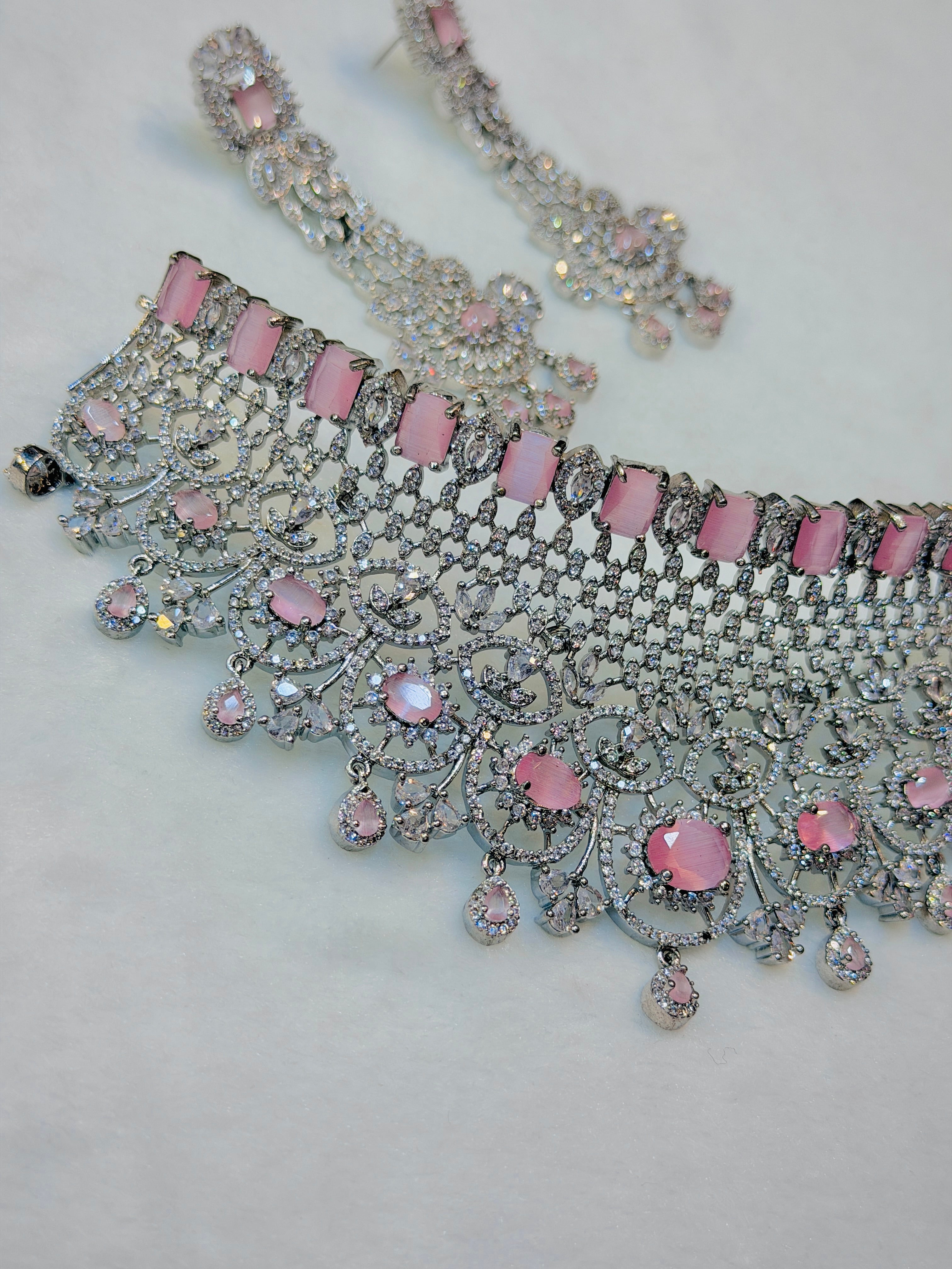 Pink One Carat Collar Set