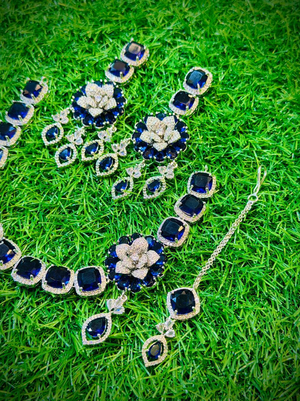 One Carat, Navy Star Design Necklace