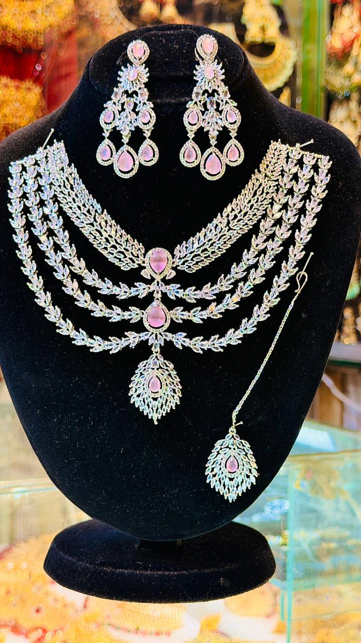 One Carat 4 Layers Necklace Set