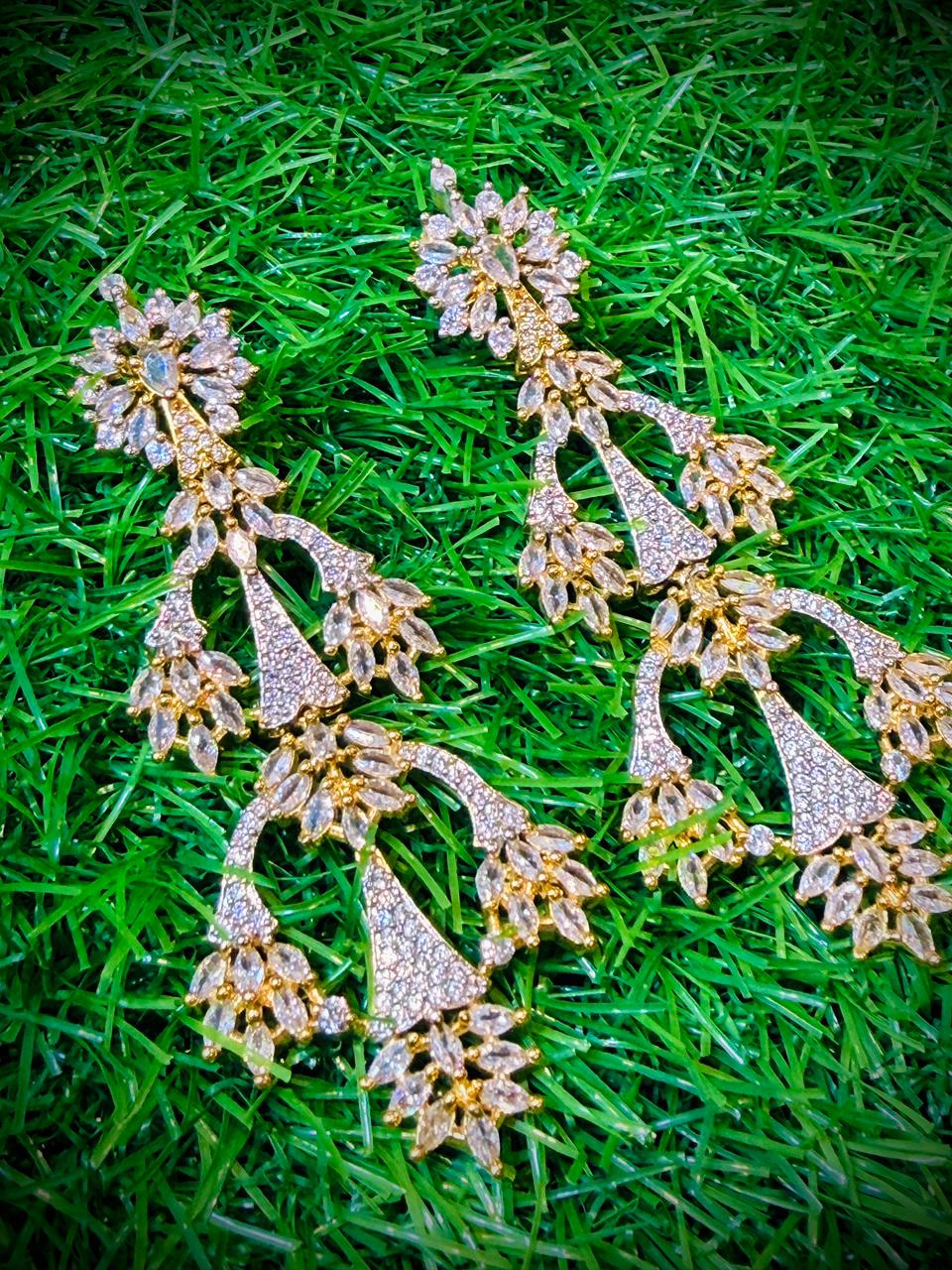 Golden & Silver 1Ct Earrings
