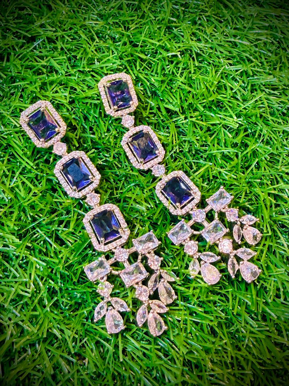 Purple Colour 1Ct Earrings