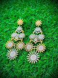 Golden & White 1Ct Earrings