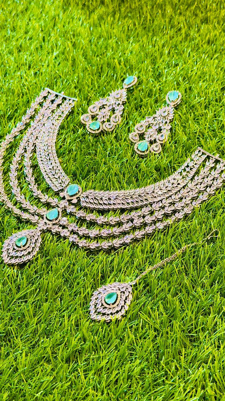 Mint colour 1Ct Bridal Set