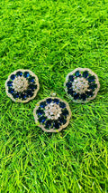 Navy blue Colour 1Ct Locket & Ear Studs
