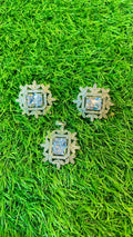 White 1Ct Locket & Ear Studs