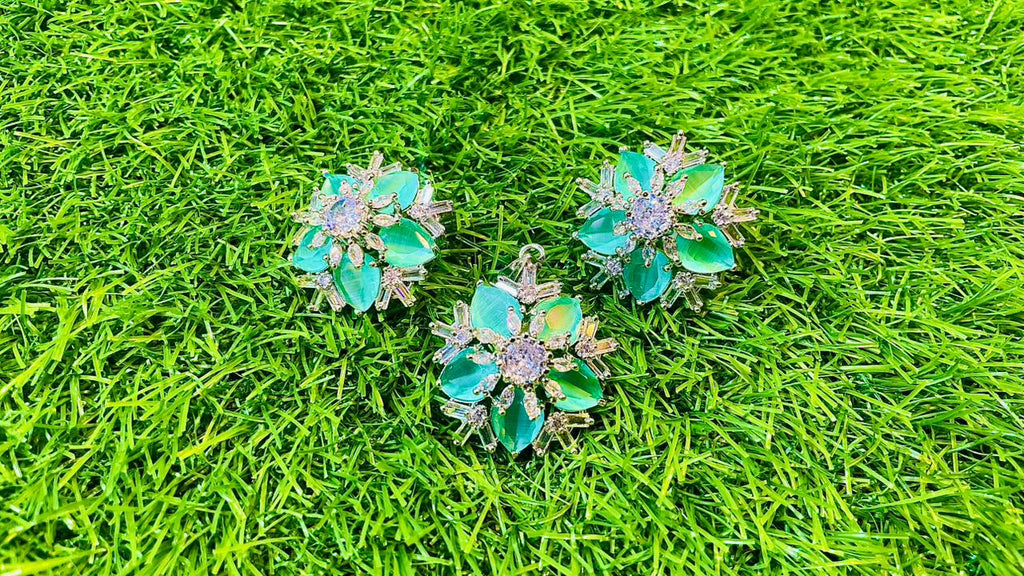Mint Colour 1Ct Locket & Ear Studs