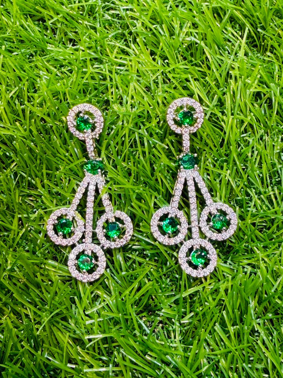 One Carat Necklace Set With Earrings
