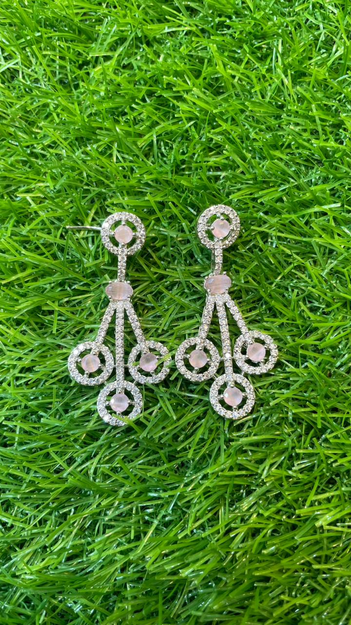 One Carat Necklace Set With Earrings