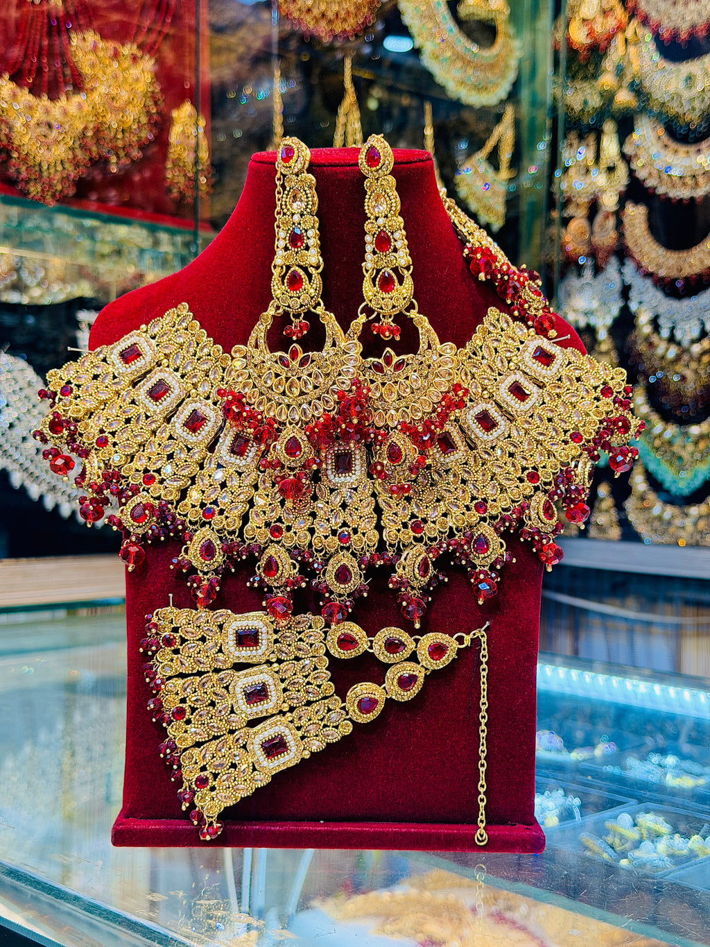 Red Colour Bridal Set