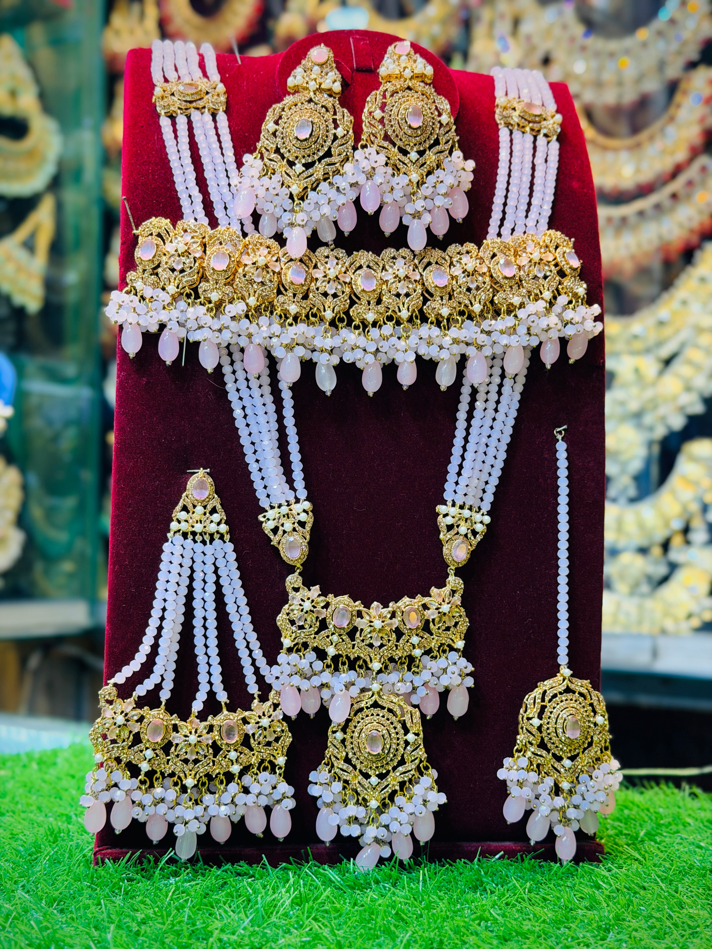Pink Colour Bridal Set
