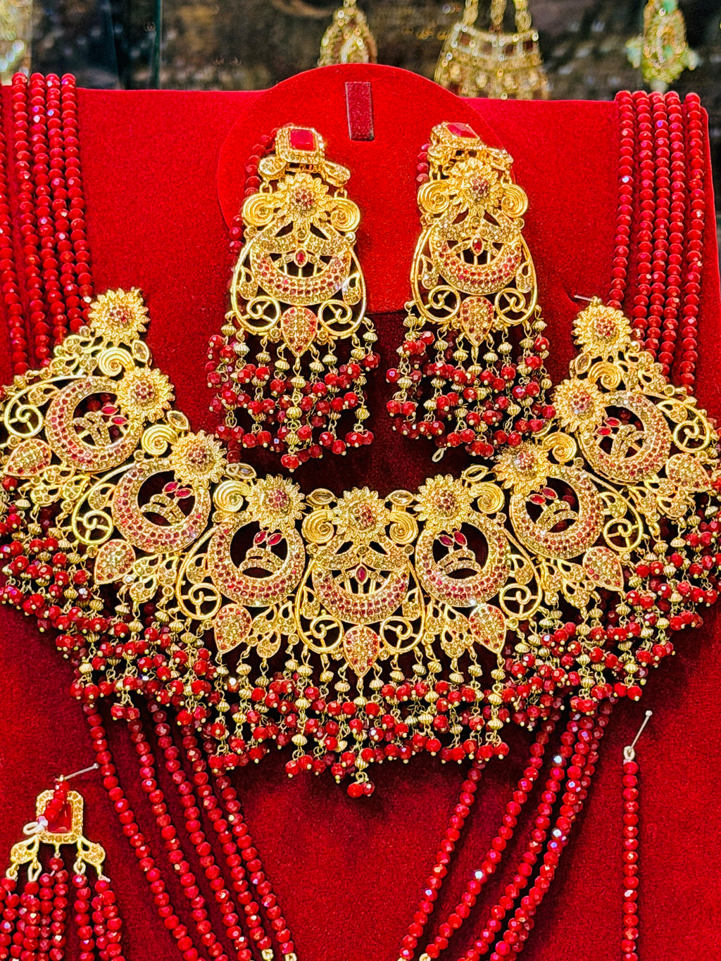 Red Colour Full Bridal Set