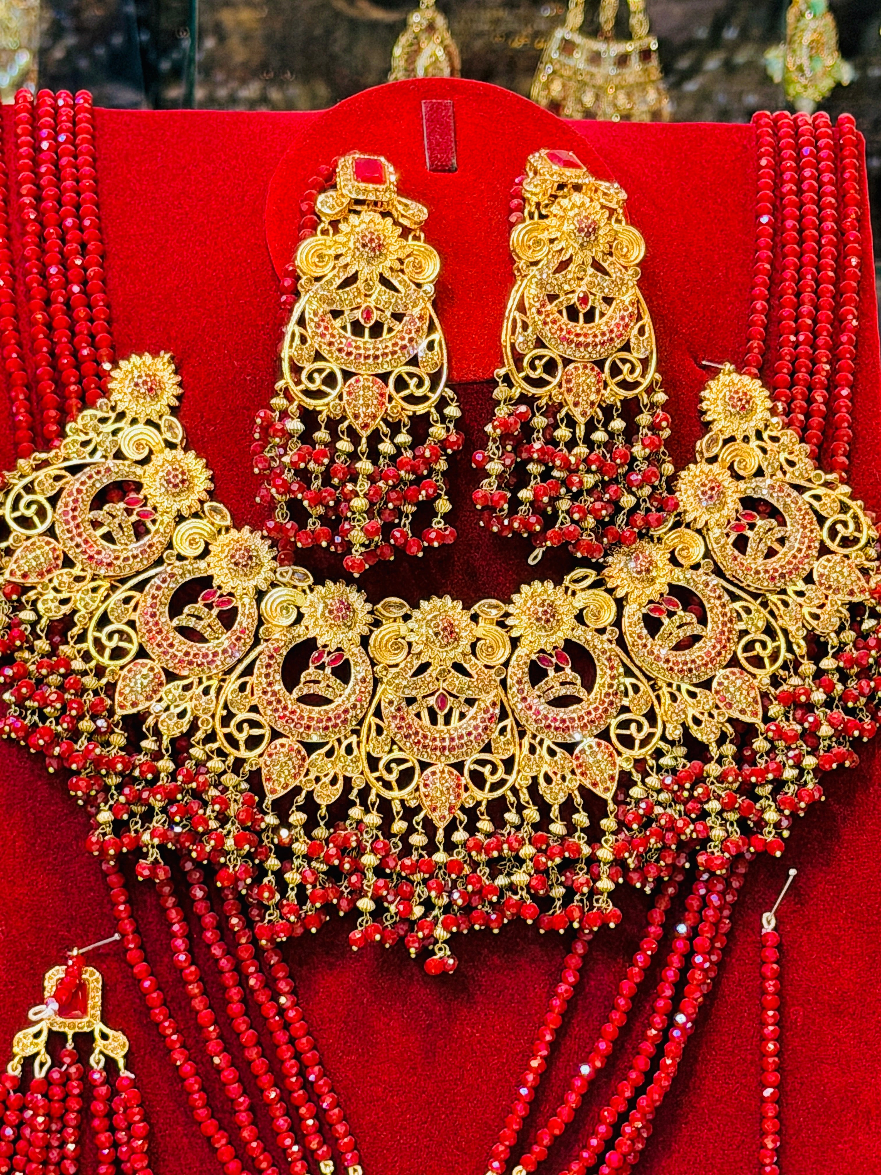 Red Colour Full Bridal Set