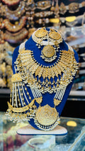 Kundan Bridal Set (Necklace, Mala, Earrings, Tika & Jhumar)