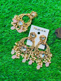Pink Earrings and Tika Set