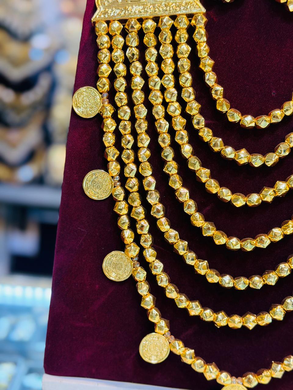 Gold plated Katmala with earrings
