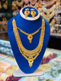 Gold Plated Mala Set with Earrings