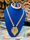Gold plated mala with earrings