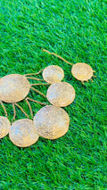 Gold Plated jhumar/ موران with Tika