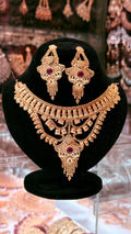 Gold Plated Necklace with Earrings