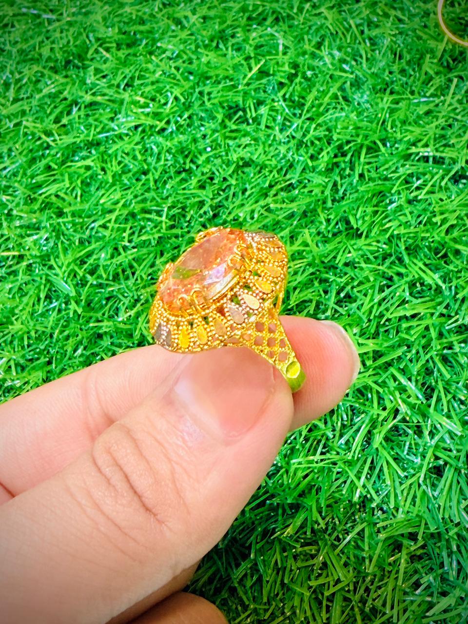 Golden Ring with Golden stone