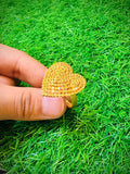 Gold plated heart design ring