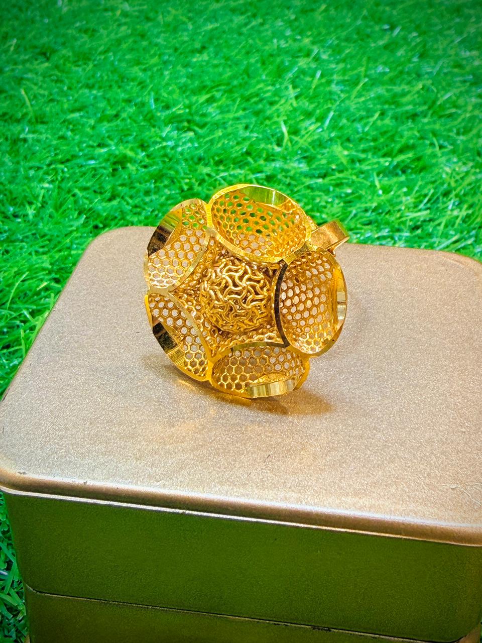 Gold plated RP design ring