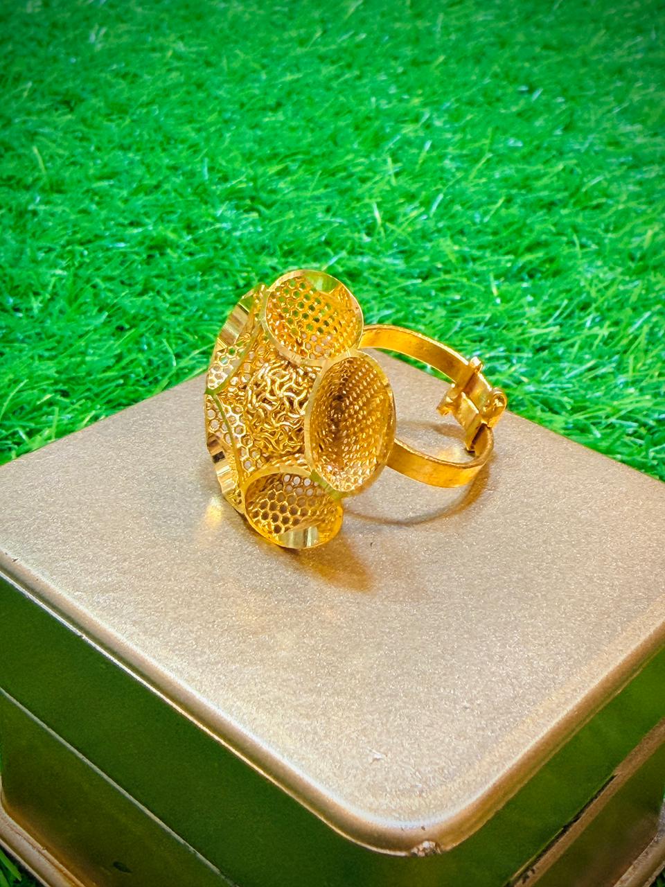 Gold plated RP design ring